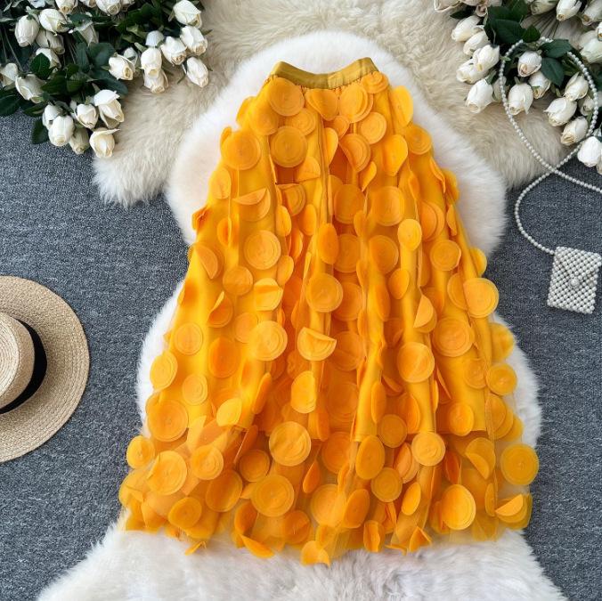 2026 High Waist Floral Mesh A-Line Fairy Skirt for Women