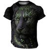 Domineering Lion 3D Print T-Shirts Summer Casual Pattern Top Harajuku Short Sleeve Oversized Streetwear Men's T-shirts