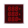 Square LED Digital Voltmeter Ammeter Hertz Meter AC24-500V Voltage Current Frequency Combo Meter Signal Light Indicator Tester