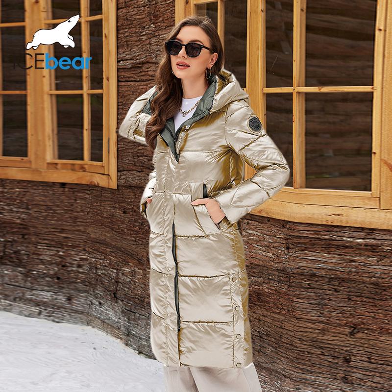 ICEbear 2024 Winter Fashionable Jacket Women's Hooded Warm Parkas Puffer Jackets Hight Quality Female Quilted Coat  AGWD20155D