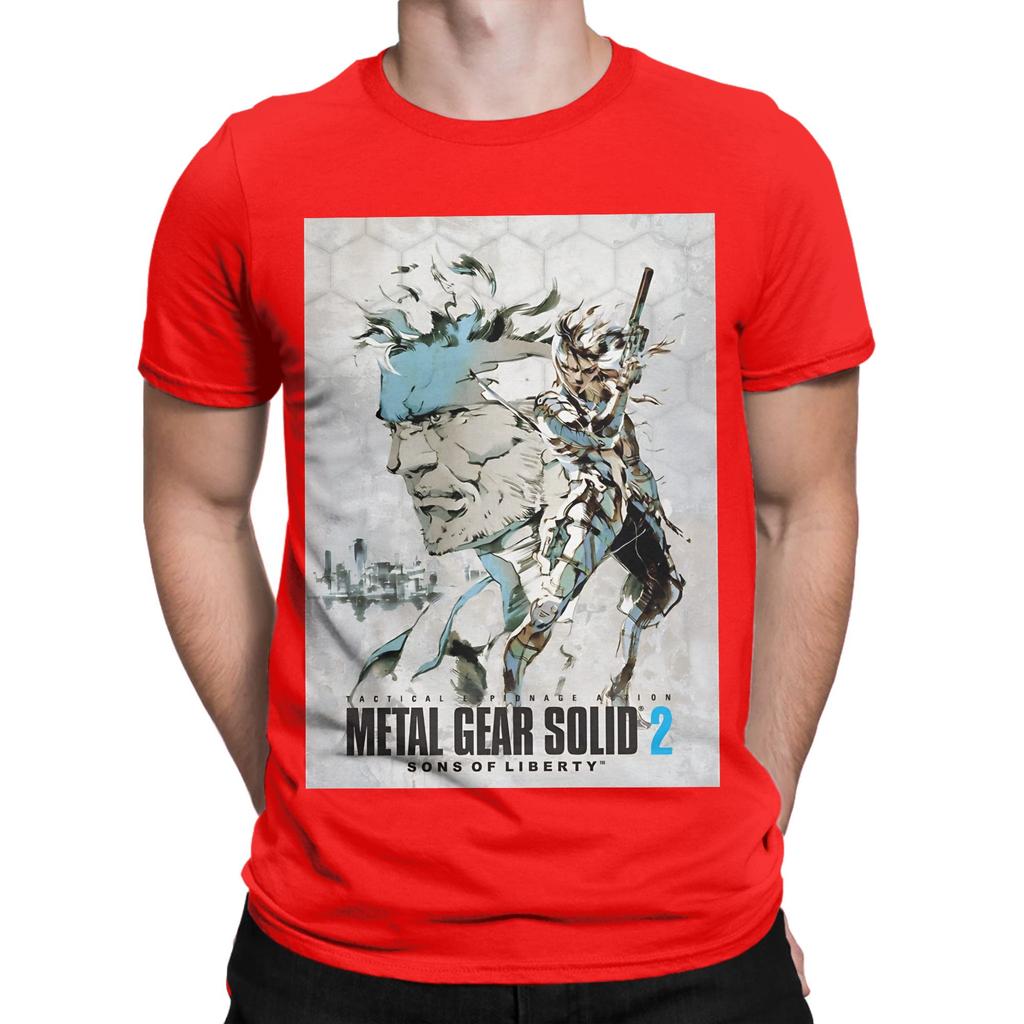 Metal Gear Solid 2 Poster Graphic 100 Cotton TShirt Metal Gear Solid Tees Tops For Unisex