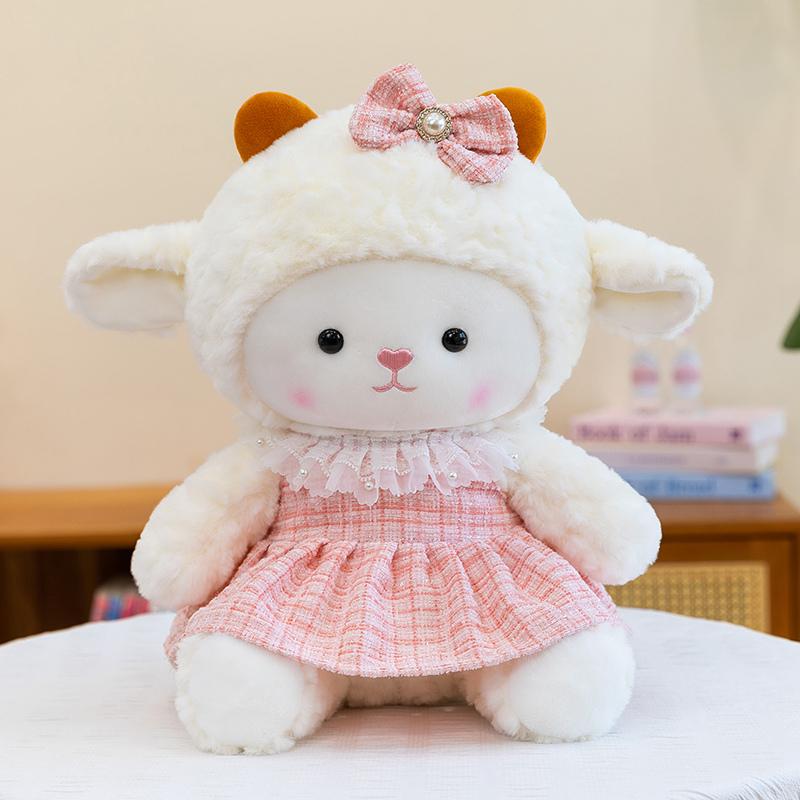 Kawaii Cloud Sheep Plush Toys Cartoon Soft Stuffed Animals Fluffly Lamb Plushie Dolls Hug Pillow for Girls Birthday Xmas Gifts