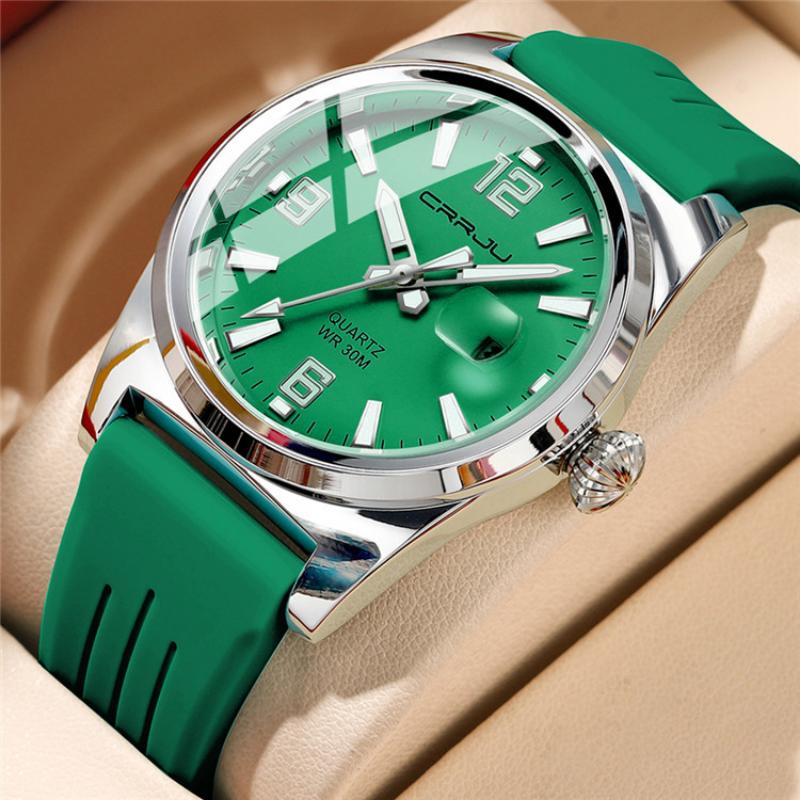 Herrenmode Sportuhr Wasserdicht Leuchtend Damen Quarz Armbanduhr Mehrfarbiges Zifferblatt Kalender Armbanduhr