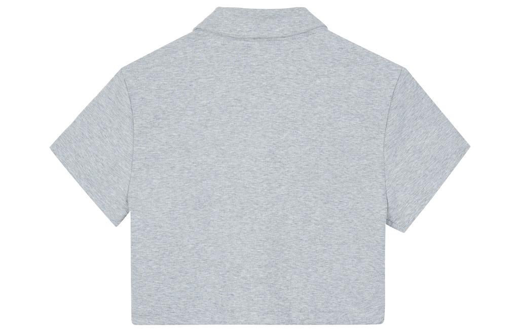 Jordan Crop Tops Women's Light Gray Lapel Moderate DZ3333-063