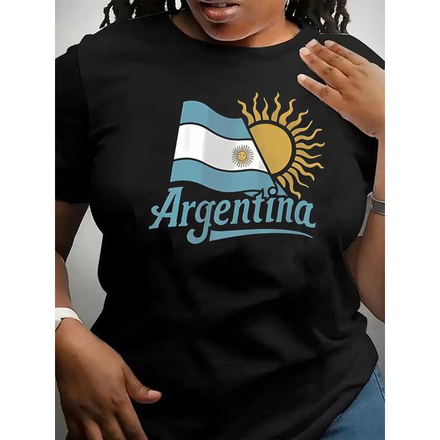 Camiseta Con Estampado De Sol Con La Bandera De Argentina XXL