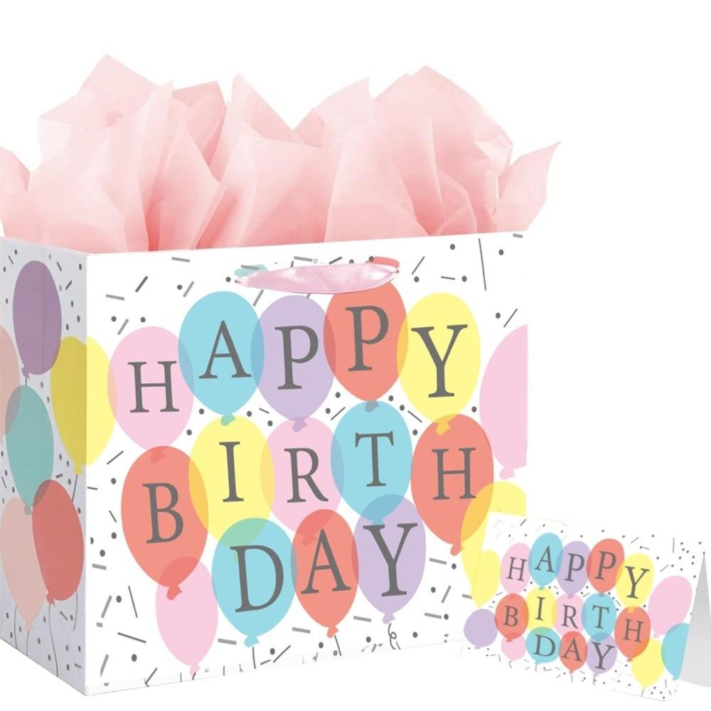 With Tissue Paper and Greeting Card Party Decoration Boxes Gift Boxes  for Birthday, Baby Shower