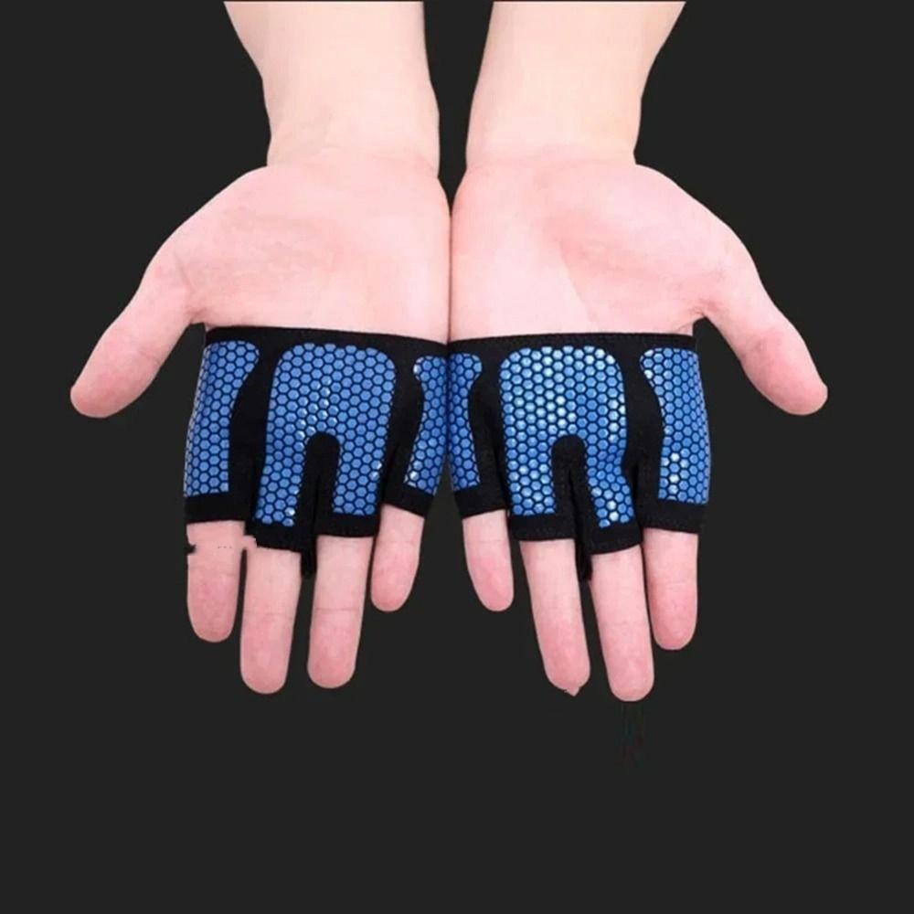 1 pair Breathable Gym Half Finger Gloves Anti-slip Fitness Gloves Cycling Gloves  Outdoor