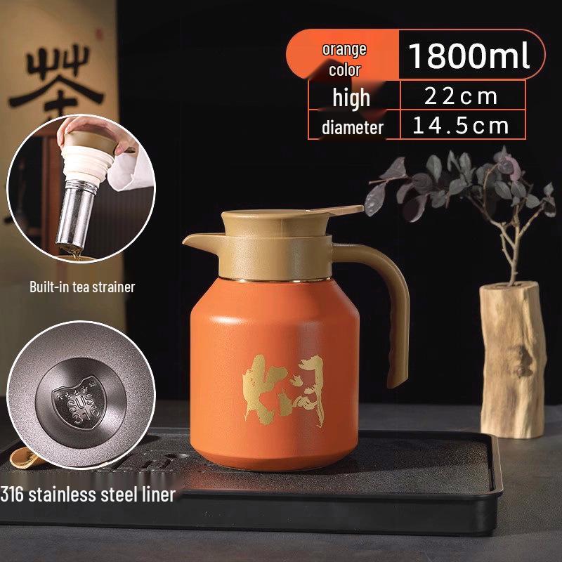 2026 Insulated Stainless Steel Mute Teapot & Brewing Pot