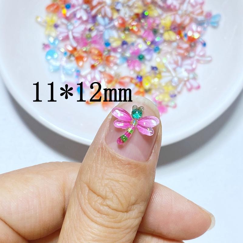 50Pcs New Cute Mini 11*12mm The Small Dragonfly Flat Back Resin Cabochons Scrapbooking DIY Jewelry Craft Decoration Accessorie