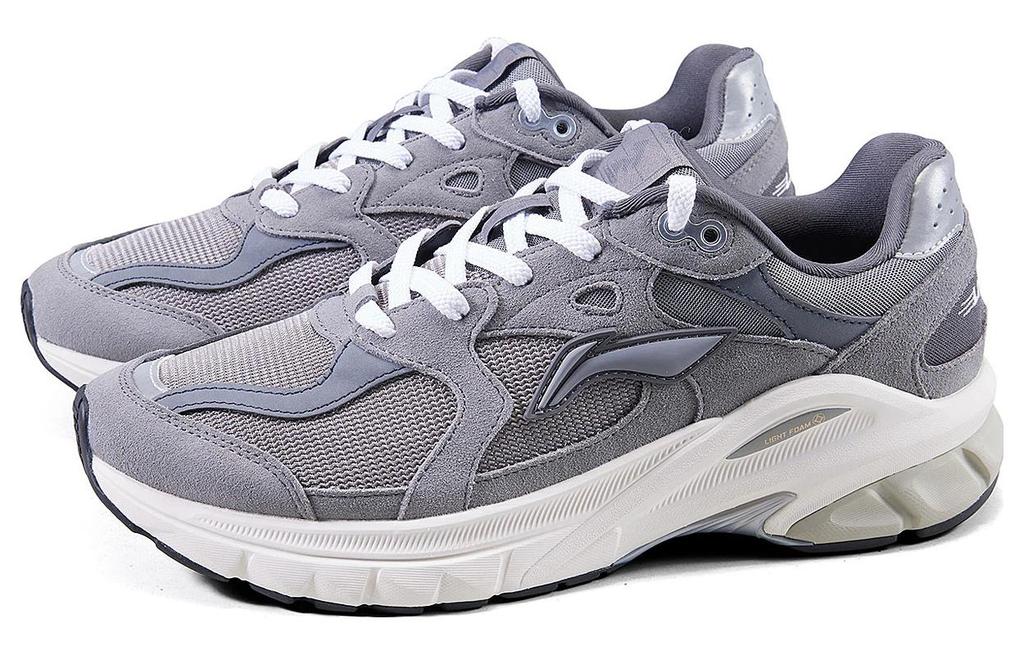 Li Ning Furious Rider Runner Abrasion Resistant Slip Resistant Cushioning Low top Casual Shoes Women's Gray AZGT012-1