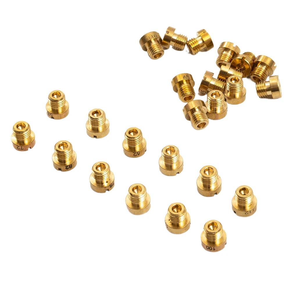 25Pcs Jato principal 55-115 M6 para carburadores Dellorto e Mikuni 6mm Conjunto de jatos principais Substituição do bico do injetor do carburador