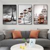 Paris Tower Ferris Wheel Tram Road Street Wall Art Canvas Painting Nordic Posters And Prints Wall Pictures For Living Room Decor