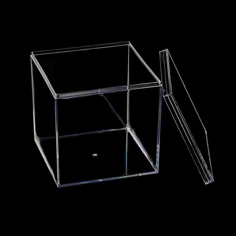 Klar Acryl Quadratische Aufbewahrungsbox für Hochzeitsgeschenke, Süßigkeiten, Kekse und zur Präsentation.