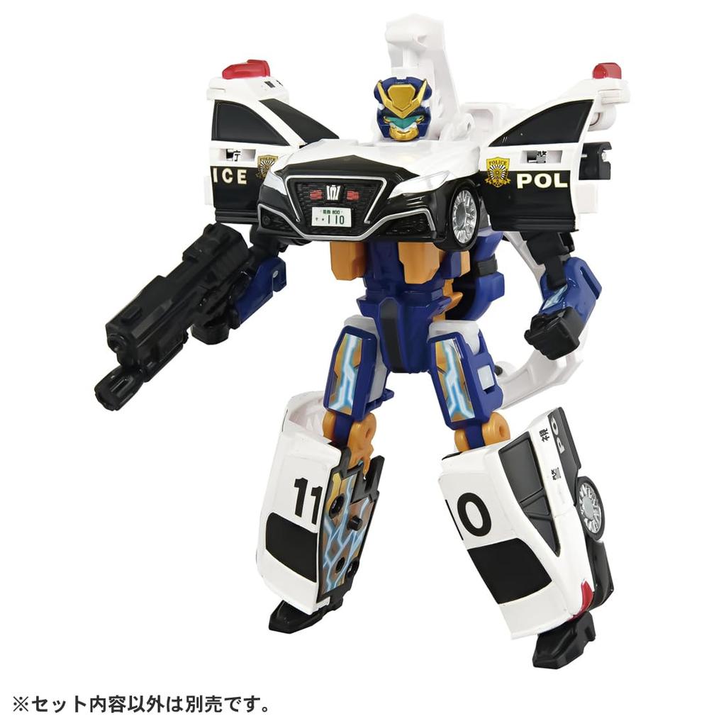 Takara Tomy Tomica Job Labor TJBDX Rising Police Braver Deca Ride Armor White Motorcycle DX Set Miniature Car Toy (Ages 3 and up)