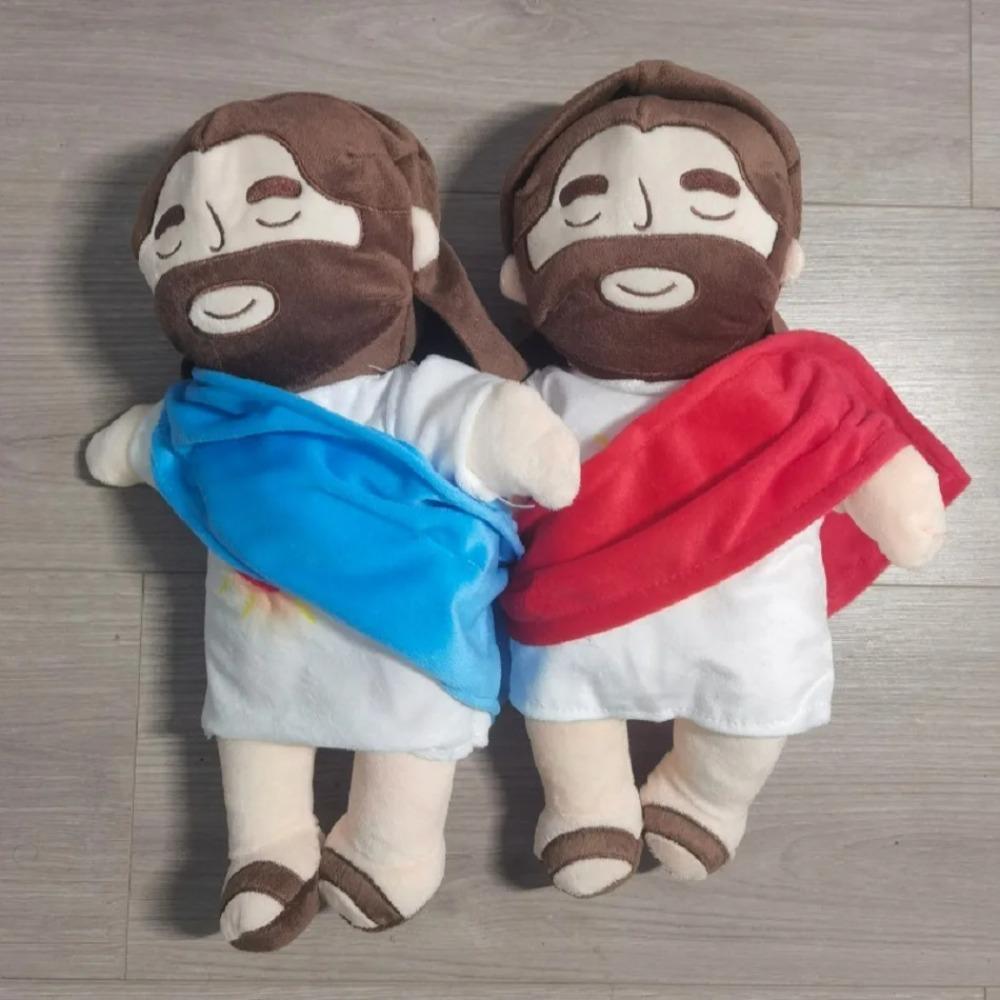 Hot Maria Children Music Soothing Breathing Doll Jesus Plush Toys Kids Sleep Companion Toy Sound and Light Dolls Christmas Gifts