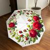1pc Floral Wreath with Red Roses Umbrella with Plastic Handle,Suitable for All Seasons Home Travel Outdoor UmbrellaDD1272