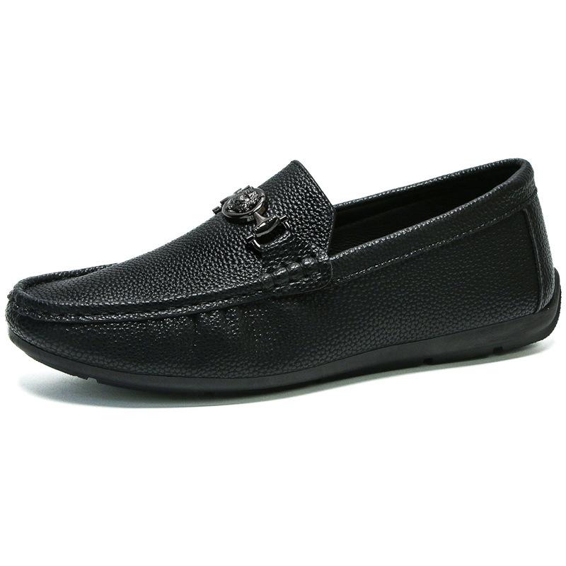 Autumn one-pedal social Doudou shoes men's Korean version versatile British casual leather shoes men's trendy shoes can be