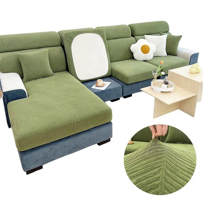jacquard leave printed sofa cushion covers,sofa cover for living room ,couch cover,L shape sofa protector,home decoration
