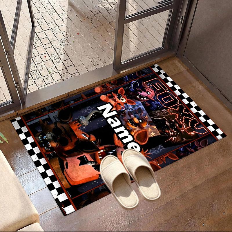 Custom Name Personalized Five Nights at Freddy's Print Carpet, Versatile Home Decor Rug, for Playroom, Apartment, Balcony, Entryway, Hallway Gift