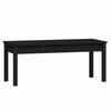 vidaXL Gartenbank Schwarz 109x44x45 cm Massivholz Kiefer