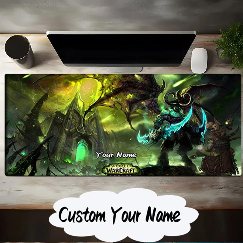 Custom Name Mouse pad Dragon's Fiery Warcraft game Mouse pad, Gaming Mouse Pad, keyboard pad, Desk Decor for computer notebook Fan Birthday Gift