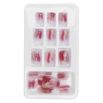 24 Stück Damen Falsche Nägel Vollabdeckung Klebe-Nägel Falsche Nagelspitze Nagelkunst Maniküre Werkzeug P145