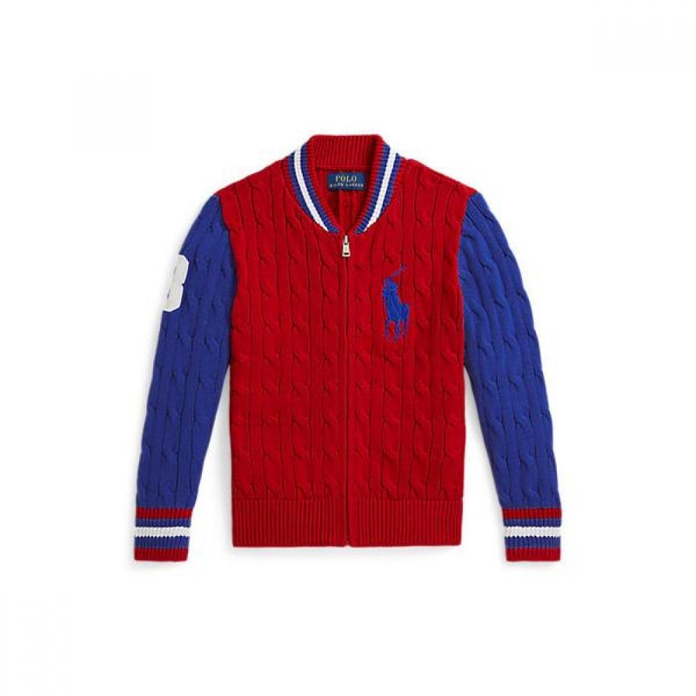 Polo Ralph Lauren Boys 2 7 Big Pony Cable Knit Jacket Cwposweb6820697600 2