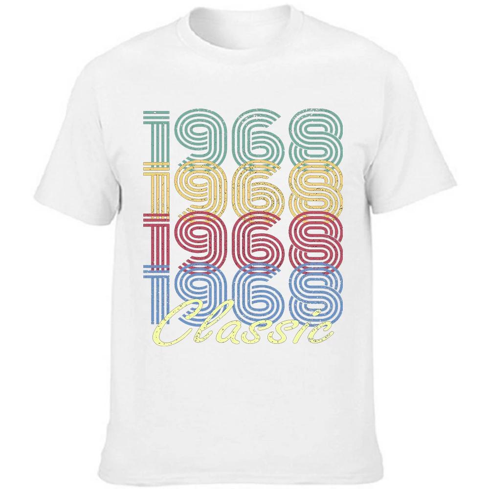 Novelty Born in 1968 Vintage T Shirts Graphic Cotton Streetwear Short Sleeve Birthday Gifts Summer Style T-shirt Mens Clothing
