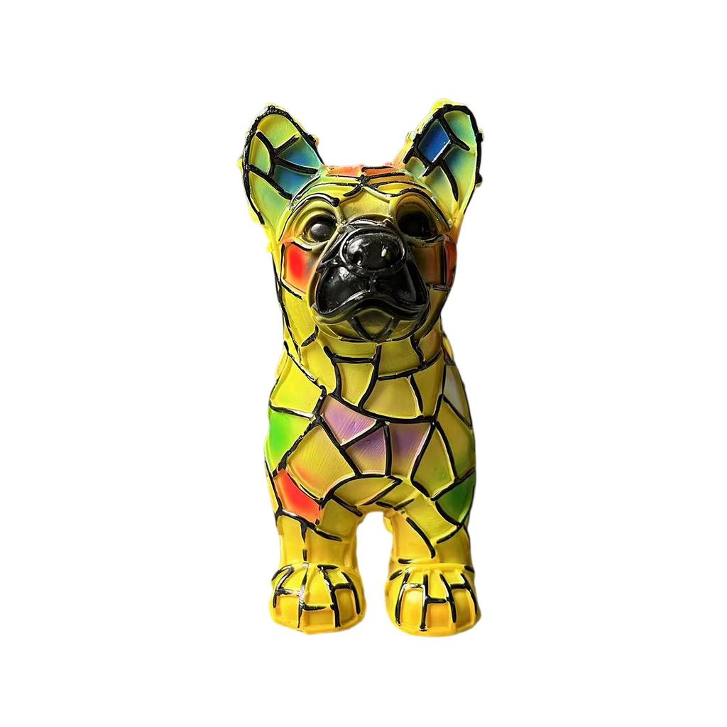 Dog Series Art Night Light, French Lamp, Corgi Lamp, Stained Resin Tabletop Night Light, LED Cute Pet Table, Vintage Animal Home Decor