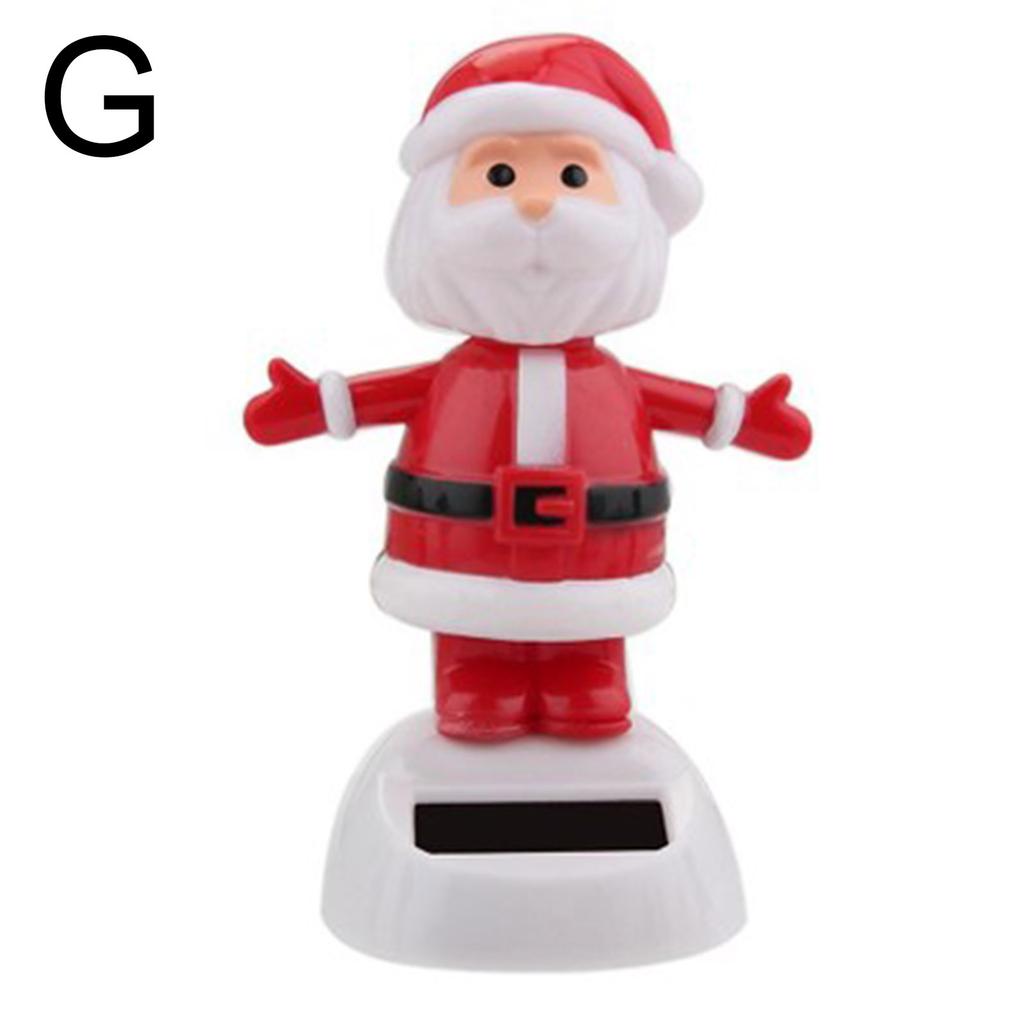 2022 Christmas Cute Car Ornament Solar Dancing Christmas Tree Snowman Santa Claus Elk Automatic Swing Car Interior Decoration