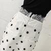 Summer 2025 Song Yi Black Slim-Fit T-Shirt & White Polka Dot Skirt Set