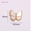 Charms For Jewelry Making,18K Gold Plated Inlaid Zircon Heart Shape Pendants DIY Fashion Jewelry Making Accessories
