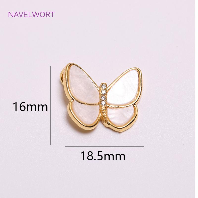 Charms For Jewelry Making,18K Gold Plated Inlaid Zircon Heart Shape Pendants DIY Fashion Jewelry Making Accessories