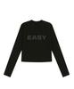 EASY NO EASY Easy See-Through Long Sleeve - Black