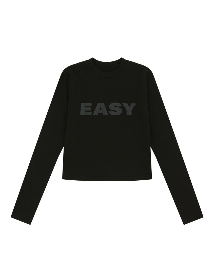 EASY NO EASY Easy See-Through Long Sleeve - Black