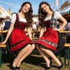 Oktoberfest Costume Women Retro Red Black Tartan Dress For Halloween Event