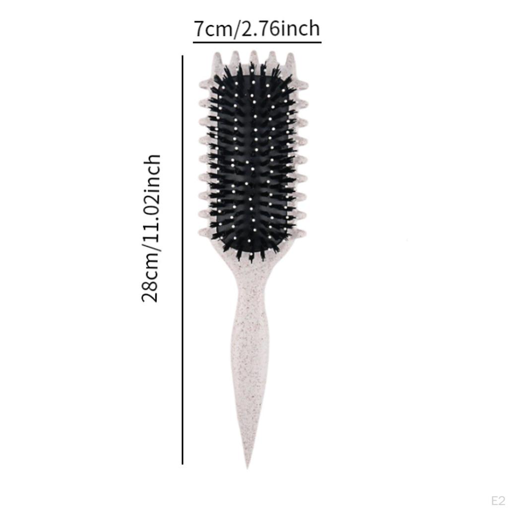Curly Hair Brush Barber Comb Bristle Defining for Men Home Salon