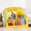 Teletubbies Party Invite Blanket Ultra-Soft Great for Sofa Couch Office Chair Four Seasons Universal Digital Print