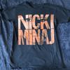 Nicki Minaj Music Graphic Print Black Crew Neck Short Sleeve Cotton Shirt Small Unisex T-Shirt