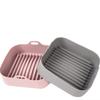 Silicone Air Fryer Pot Square round Airfryers Oven Baking Tray Bread Fried Chicken Pizza Basket Mat Kitchen Accessory