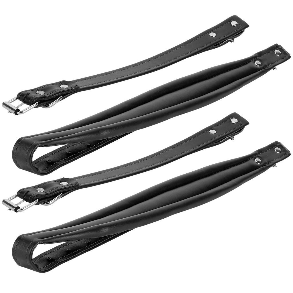 2Pcs Accordion Strap Shoulder Set Kit Adjuatbale PU Leather Accessory for 16?120 BassBlack