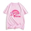 חולצת טי לנשים קז'ואל מודפסת System of a Down קיץ אוברסייז קז'ואל הרג'וקו צווארון עגול שרוול קצר טופ חולצת טי לנשים יוניסקס