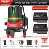DELIXI High Precision Green & Blue Light Laser Level (2 & 5 Line) for Outdoor Use