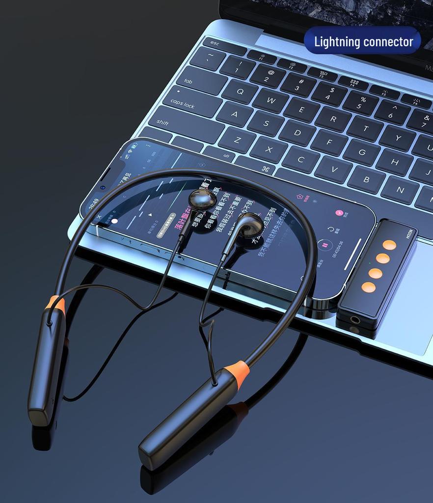 Wireless Neckband Earbuds with Live Streaming Mic, Sound Card, Noise Reduction, Long Battery Life, and Built-in Reverb