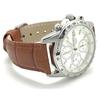 Seiko Chronograph Men's Watch with Genuine Leather Strap Set, White and Light Brown, SND363P1-LBR [Parallel Import]