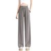 Women's Cool Feeling Ice Silk Wide-Leg Summer Trousers - Lightweight, Casual, and Loose-fitting Pants