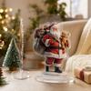 Christmas 2D Acrylic Flat Standee Desktop Decoration Gift Ornament, 18 and Bear with Bag Design