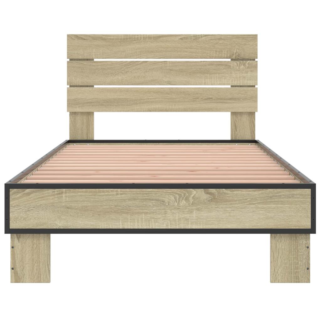 Bed Frame with Headboard Sonoma Oak 80 x 200 cm Engineered Wood