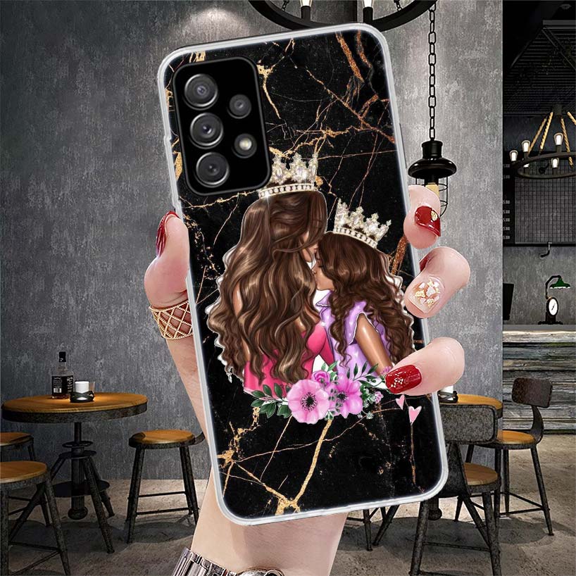 Mom Baby Love Girl Soft Phone Case For Samsung Galaxy S22 S23 S24 S25 Edge S26 Ultra S20 FE S21 Plus + Fundas Coque Galaxy S20 S