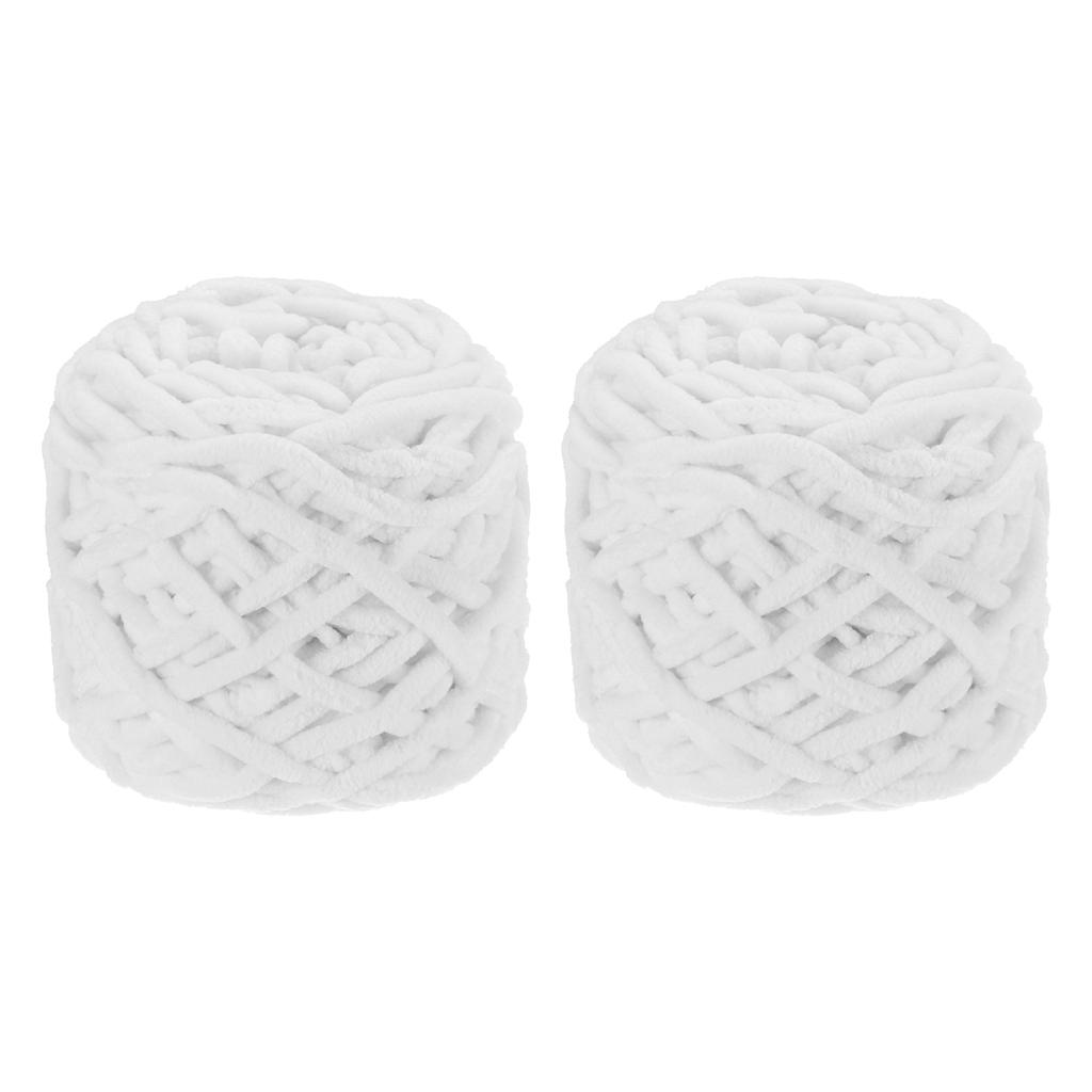 2 Gomitoli Filato Chenille Grosso 200g/7oz Peluche Spesso Morbido Soffice per Coperta Vellutata Morbida per Maglione Lavorato a Maglia a Mano all'Uncinetto
